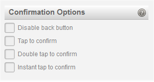 Confirmation options